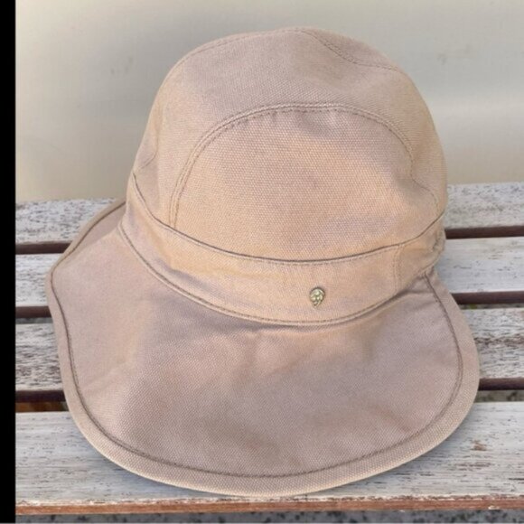 Helen Kaminski 100% Cotton Wide Brim Packable Sun Hat – Tan main image 4